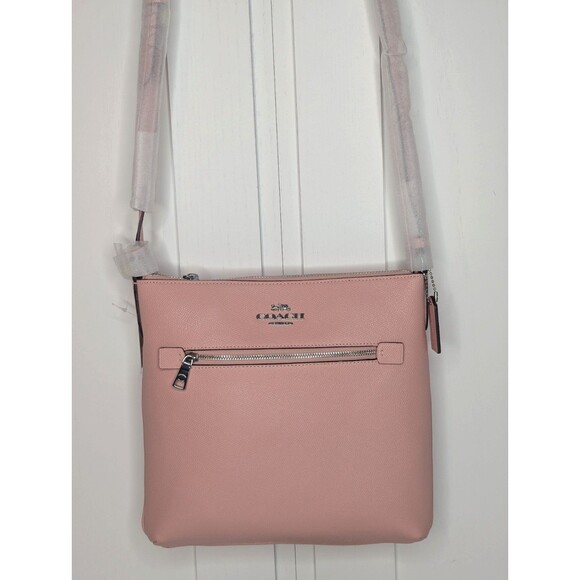 Coach Handbags - COACH Women's Rowan File Bag in Crossgrain Leather (Light Pink) NWT